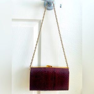 Gorgeous VTG Vintage Genuine Snakeskin Clutch Purse Gorgeous Quality Super Chic